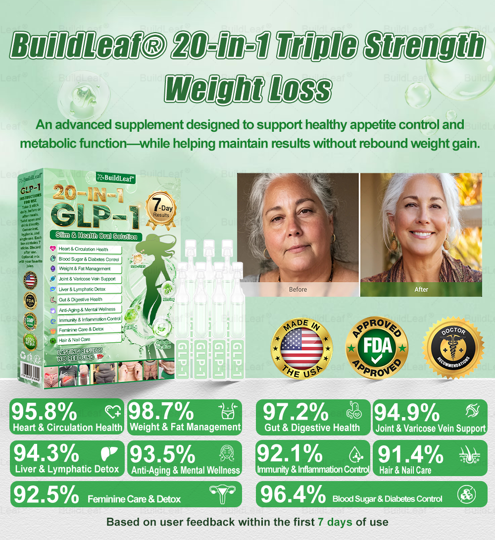 💟💟𝘽𝙪𝙞𝙡𝙙𝙇𝙚𝙖𝙛® 𝗚𝗟𝗣-𝟭 20-in-1 Slim & Health Oral Solution(𝑶𝒏𝒄𝒆 𝒂 𝒅𝒂𝒚,𝒓𝒆𝒔𝒖𝒍𝒕𝒔 𝒊𝒏 7 𝒅𝒂𝒚𝒔)Supports weight management,heart health,blood sugar balance,and overall well-being.